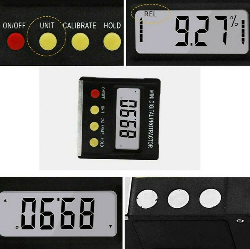 Digital LCD Protractor Gauge Level Box Angle Finder Inclinometer Magnet Meter US