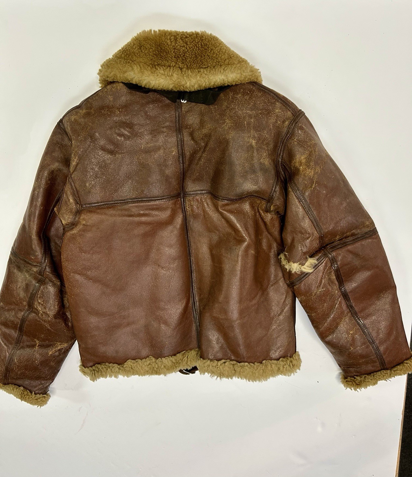 Aero British RAF WW2 Pilot Irvin Sheepskin Leather Flight Jacket