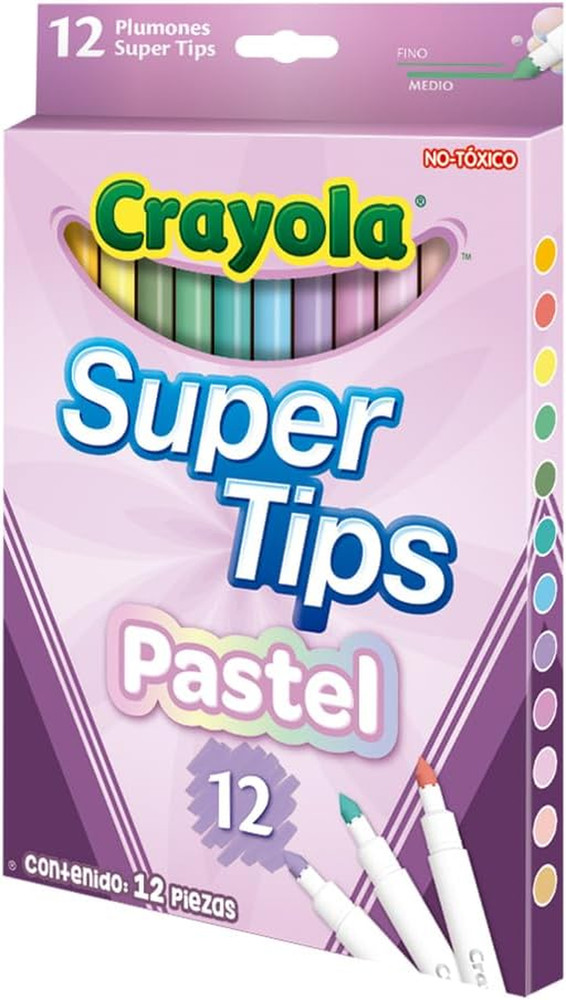 Bright Supertips Pastel Edition, Pack of 12