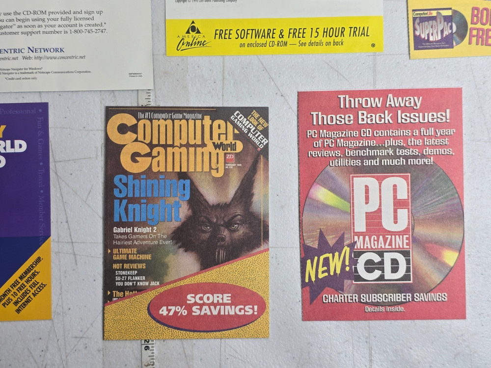 90s Internet Access CompuServe AOL Netscape Shareware CD Lot Vtg PC Games