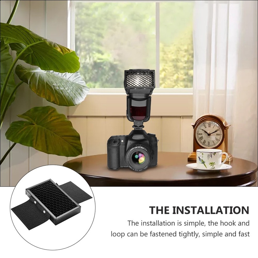 Portable Flash Spot Filter Honeycomb Grid Softbox Reflector for Flash