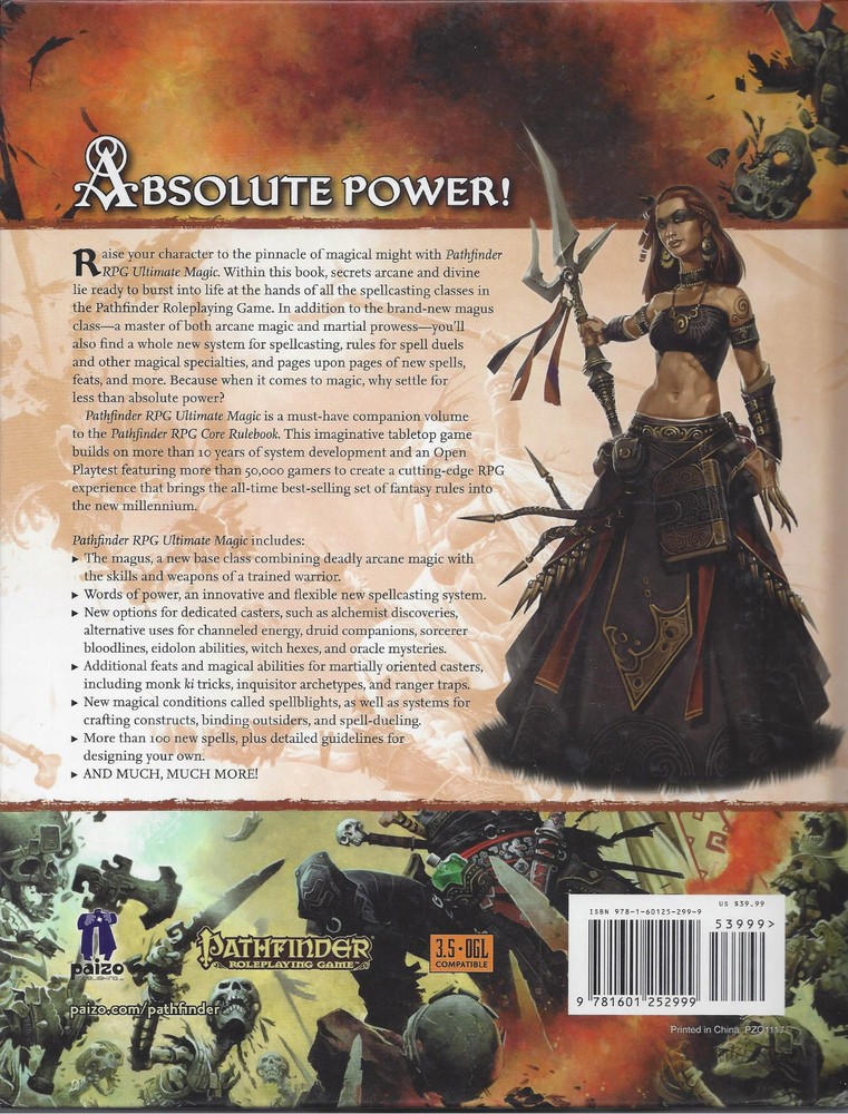 Ultimate Magic HC Pathfinder Dungeons & Dragons RPG D20 D&D NM