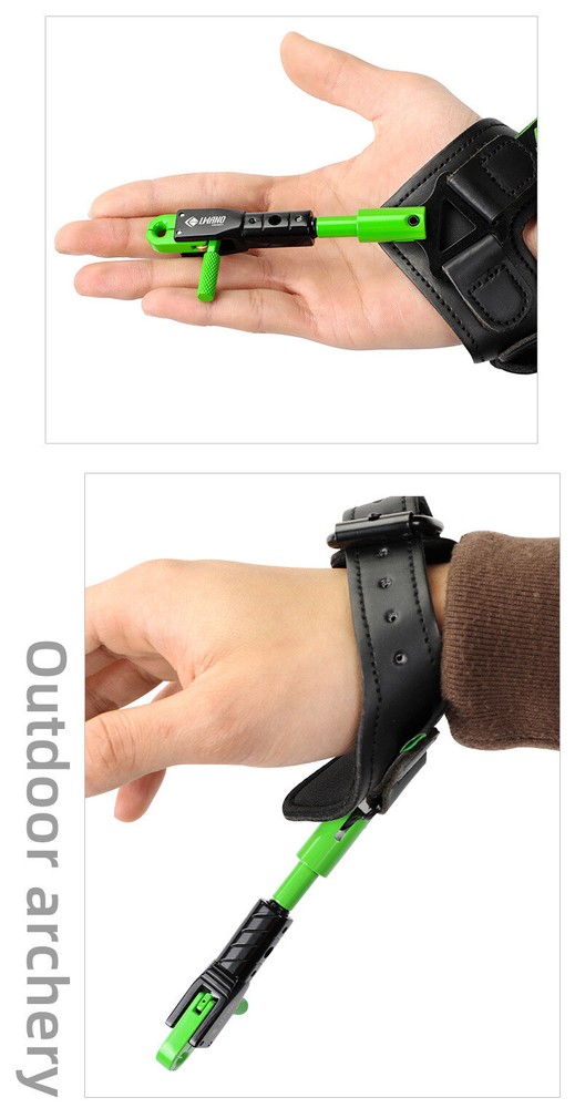 Adjustable Archery Wrist Release Aids Strap Compound Bow Trigger Caliper Hunting