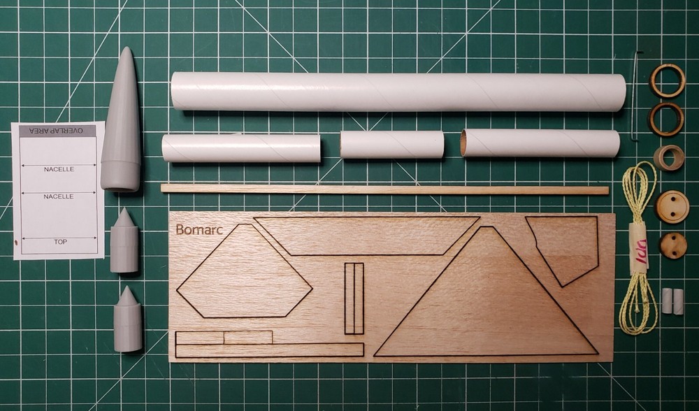 Estes Mini Bomarc Model Rocket Clone Kit #0805 With USAF decals & Upgrades