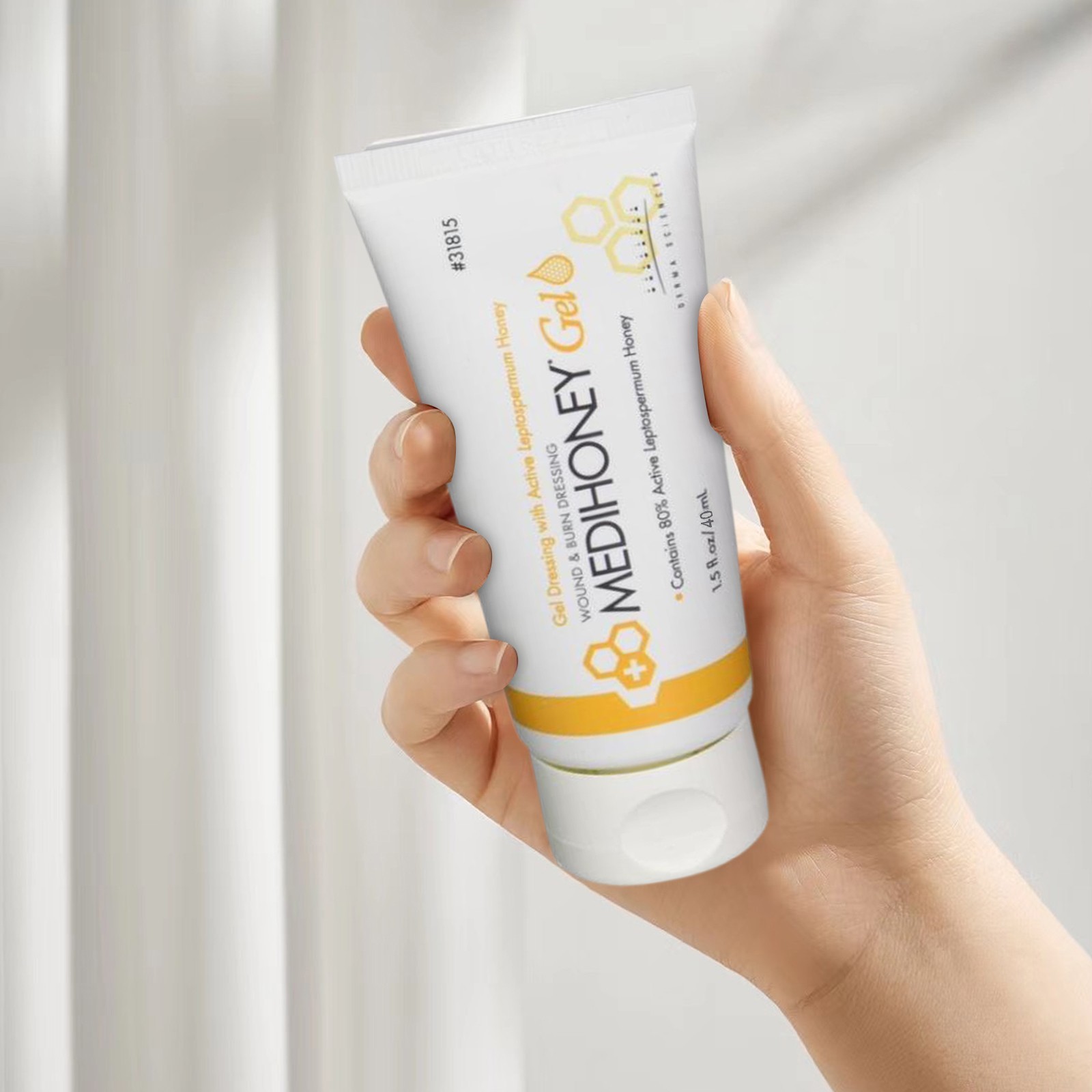 MediHoney - 1.5 oz Gel Wound & Burn Dressing Tube Medical Grade Honey