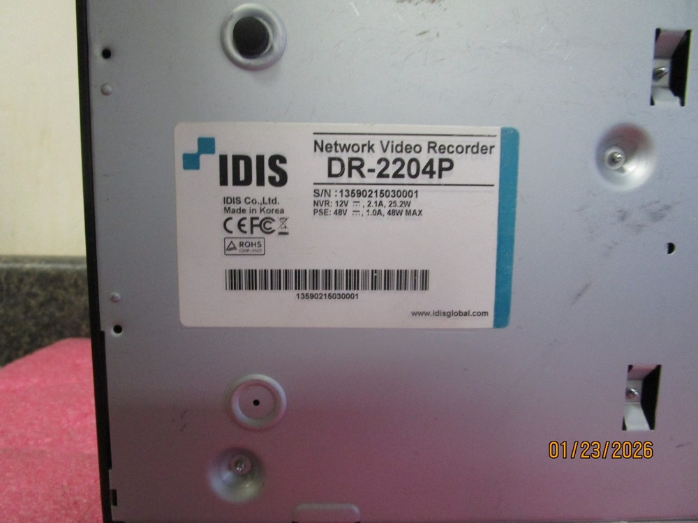 IDIS Network Video Recorder DR-2204P with 2TB Hard Drive