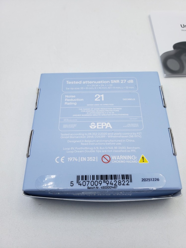 Loop Dream BLUE Silicone/Memory Foam Tips Sleeping Comfortable