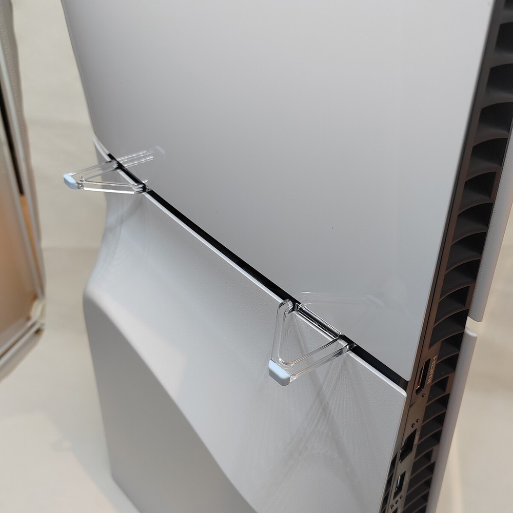 For PS5 Slim Horizontal Bracket Anti-slip Triangular Clear Mount Stand Support