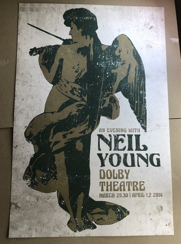 Neil Young Poster 2014 Los Angeles Dolby Official Solo Angel Not CSNY Print Art