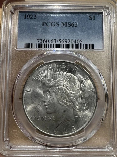1923 P Peace Silver Dollar PCGS MS-63