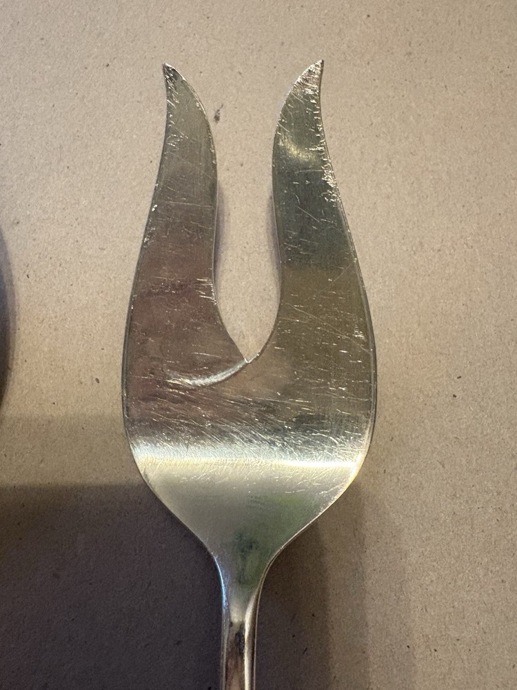 Silverware Holmes & Edwards Deepsilver Serving Spoon And Meat Fork Silverplate