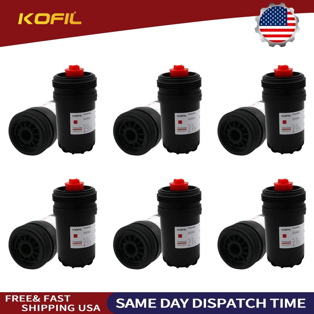 6PACK For Fleetguard FF63054NN Fuel Filter Replace FF63009