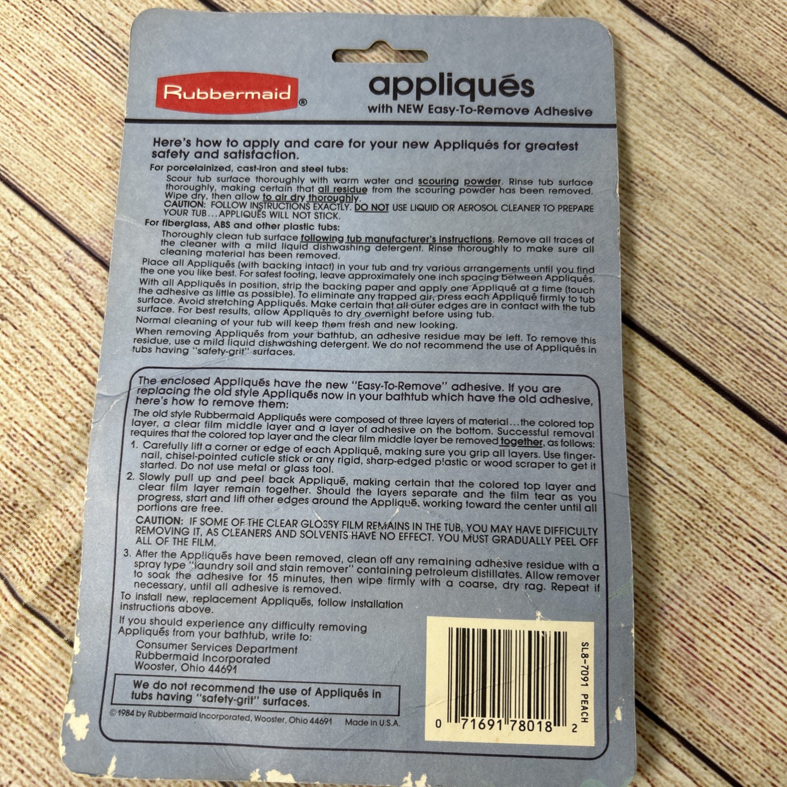 VINTAGE 1984 RUBBERMAID (PK. of 20) BATHTUB APPLIQUES Tulip & Butterfly Peach