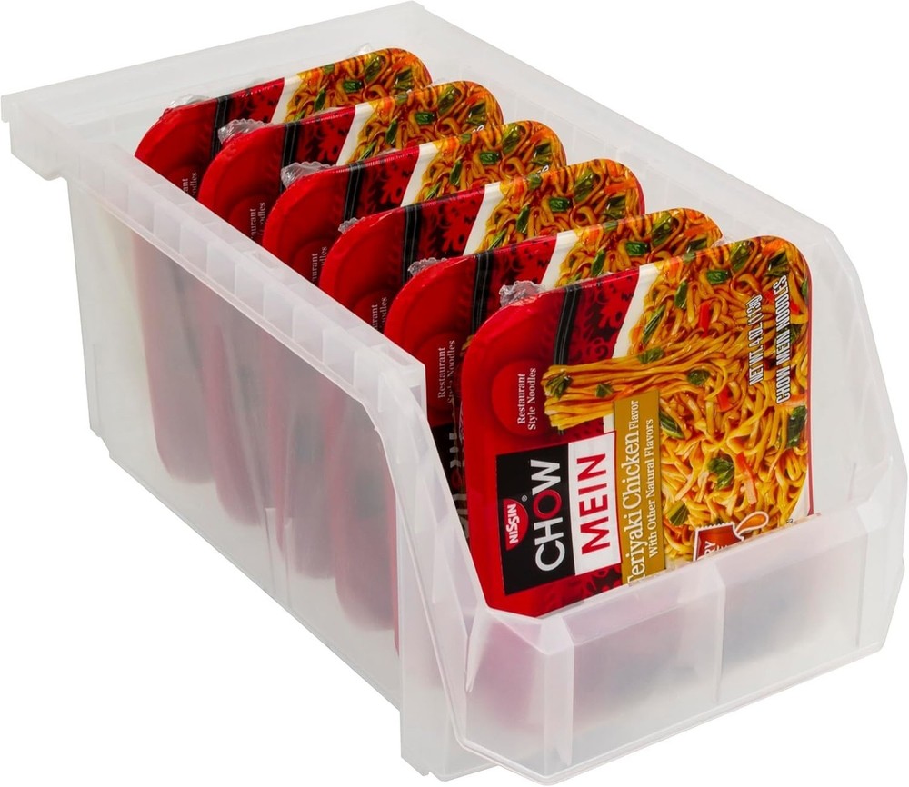 ReadySpace Large Plastic Storage Bins, Stackable Organizer Containers for Clo...