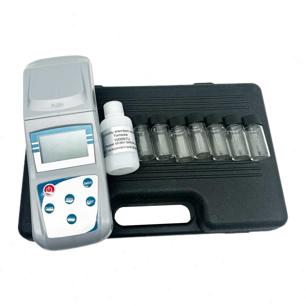 Digital Turbidity Meter with Turbidity Solution 7 Sample Vials 0-1000NTU