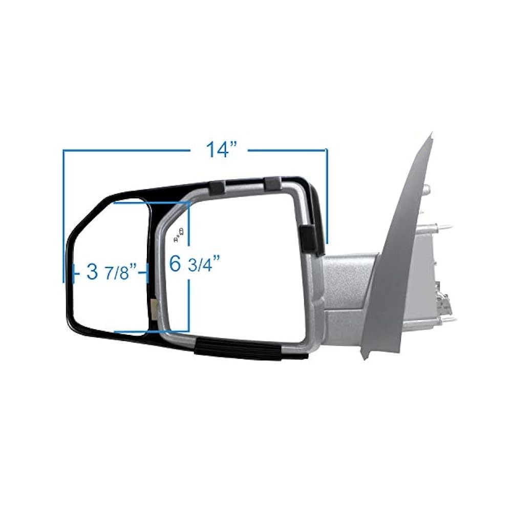 Side Mirror Replacement Pair, 2015,2020; Quick Install, Factory Compatible