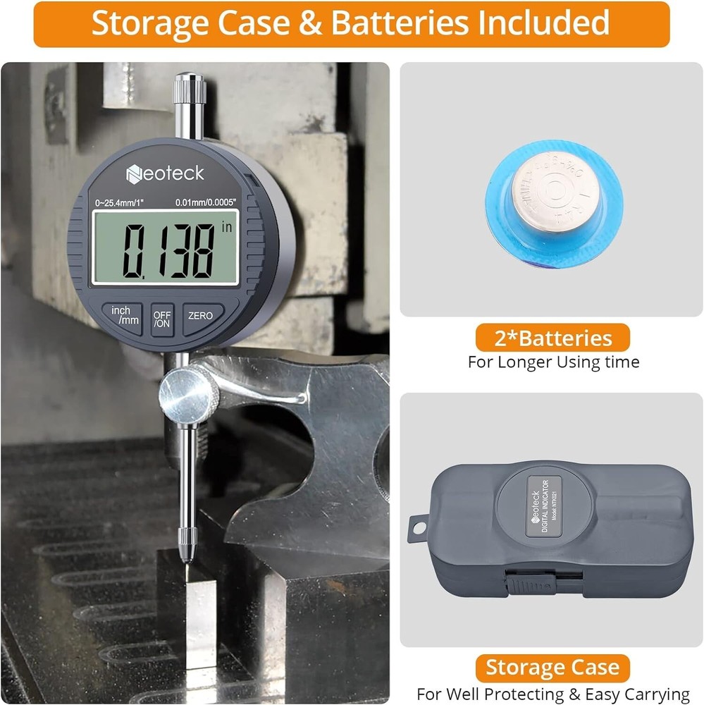 High Precision Accurate Digital Dial Indicator - Versatile - Switchable Ports