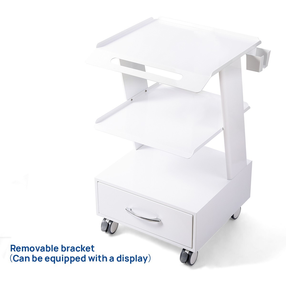 Dental Mobile Medical Cart Instrument Trolley Cabinet w/ Drawer and Power Socket