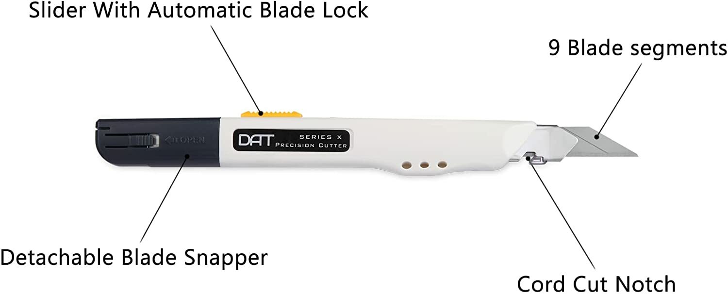 Utility Knife, Box Cutter, High Precision Blade for Arts Crafts Hobby +10 Blades