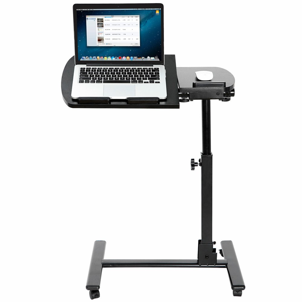 Height Adjustable Mobile Laptop Desk Rolling Cart for Laptop Sofa Table