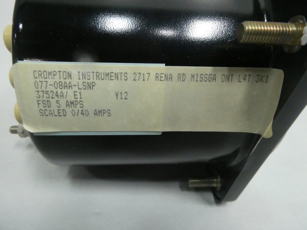 Crompton 077-08AA-LSNP Ammeter 0-40a Amp