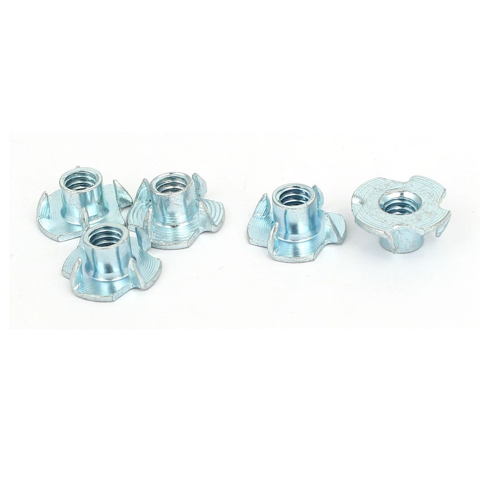 1/4-INCH Thread 8mm 4 Rebs Fully Threaded T Fitting 5pcs