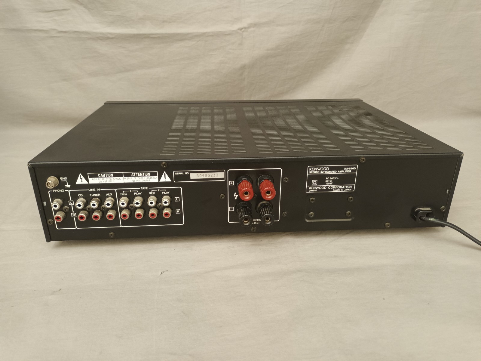 KENWOOD KA-550D Stereo Integrated Amplifier with Phono Working 100%