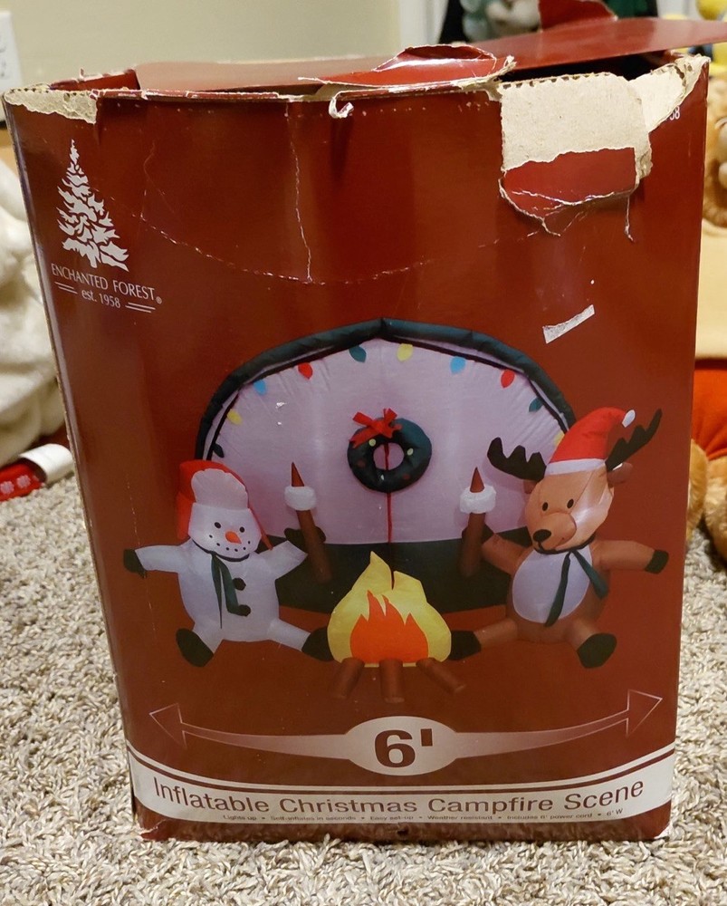 Gemmy Inflatable Campfire Scene Fully Inflates