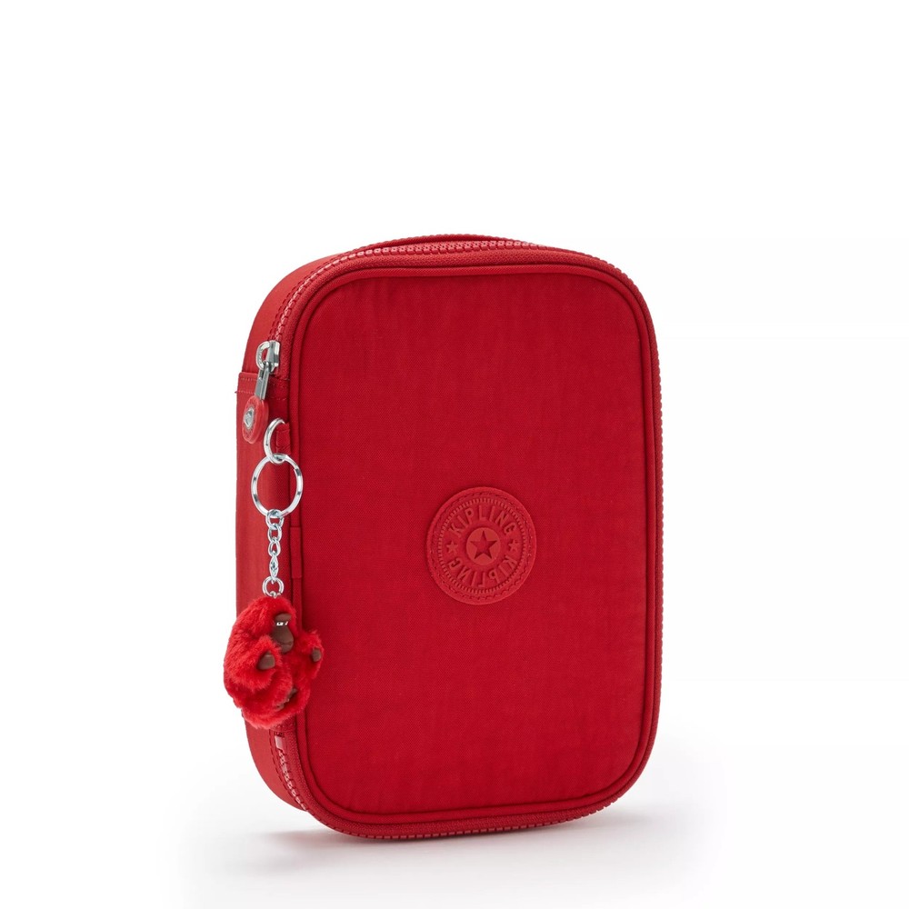 Kipling 100 Pens Pencil Case Organizer with Zipper Compartment