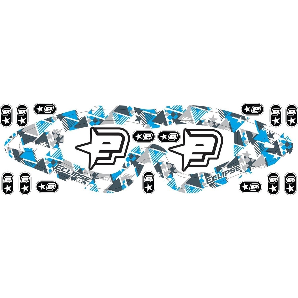 Planet Eclipse Vents Goggle Sticker - E-Flex, Avatar, E-vents - Waveform Blue