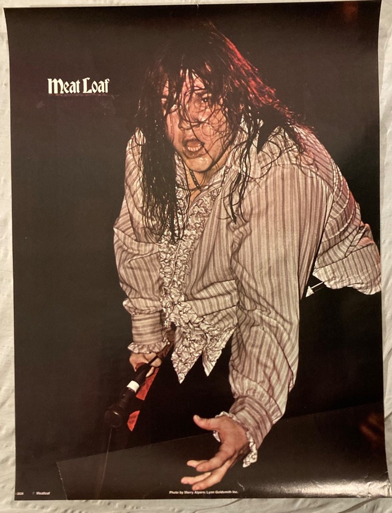 Meat Loaf 1970s Poster Marathon Graphics Bottom Diagonal Fold R