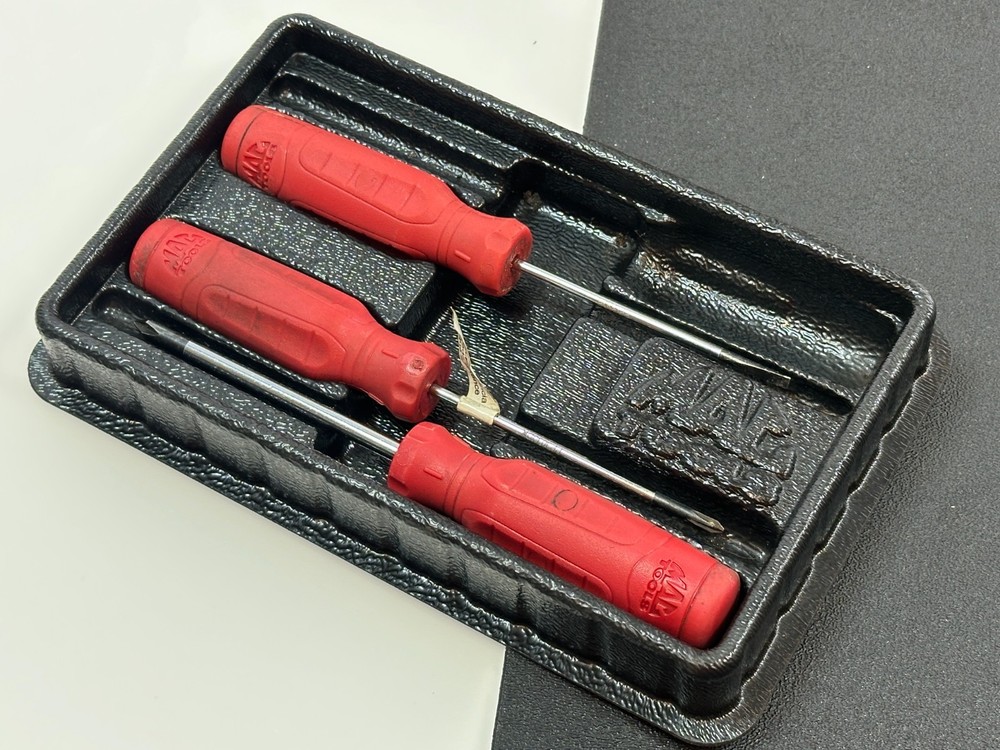 MAC Tools SDP4DR 3pc Precision MAC-GRIP Red Combination Screwdriver Set