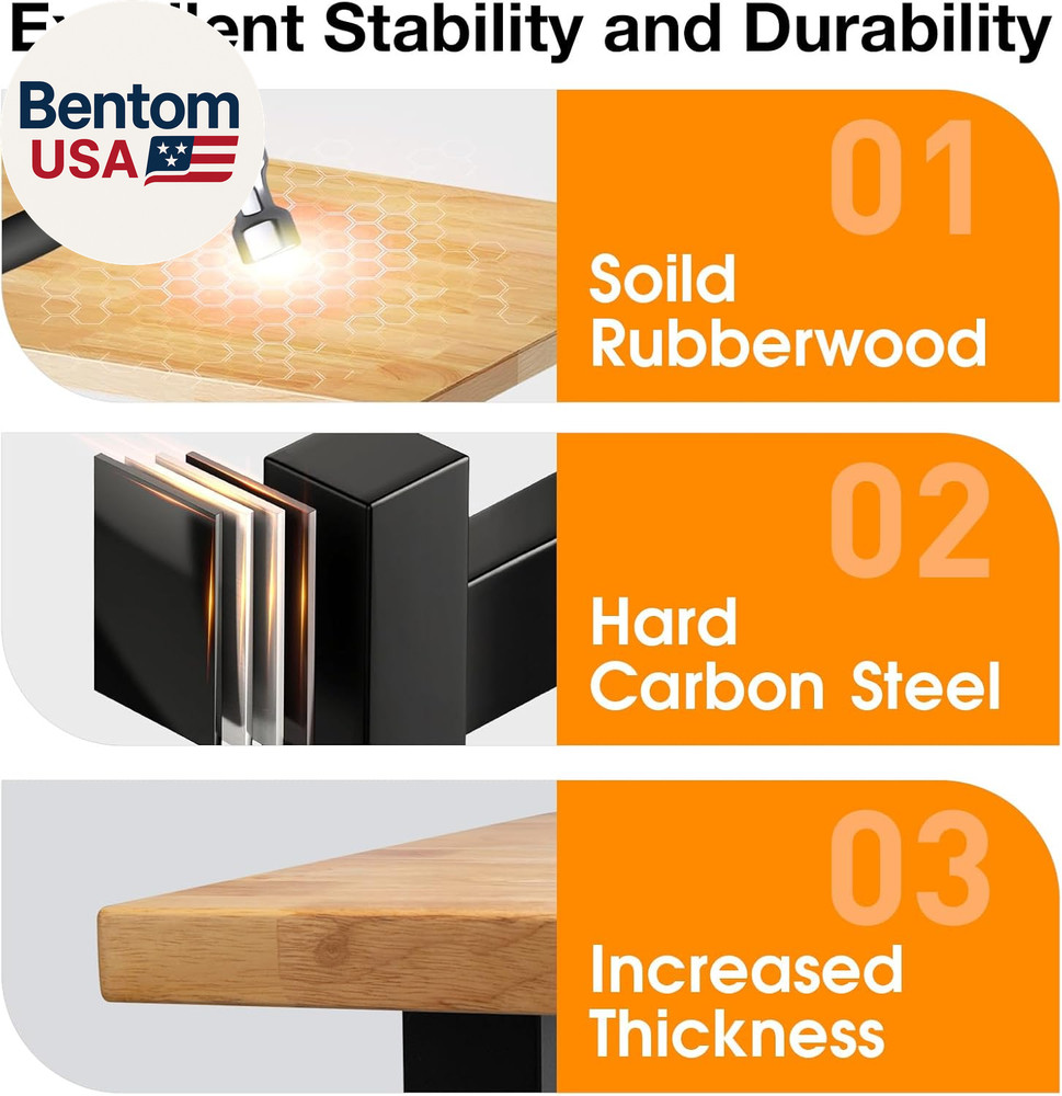 72” Folding Workbench, 3000 LBS Capacity Heavy Duty Workbench, Height Adjustable