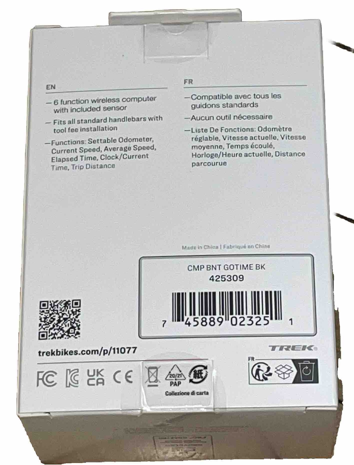 SEALED Trek Bontrager Gotime Wireless Bicycle Computer 425309 Includes Battery!