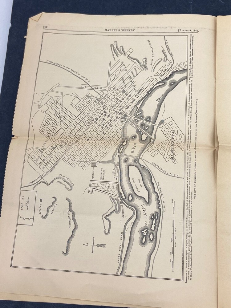 Reissued 1862 Harper's Weekly Newspaper