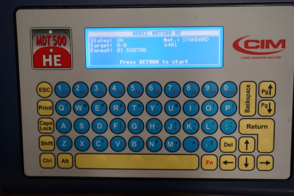 CIM MDT500 HE Portable Automatic Dog Tag Embosser *READ DESCRIPTION*