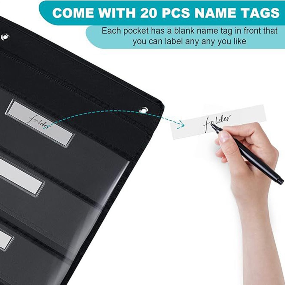 20 Pockets Hanging Wall File Organize Mail Organiser Storage Rack Space Saving