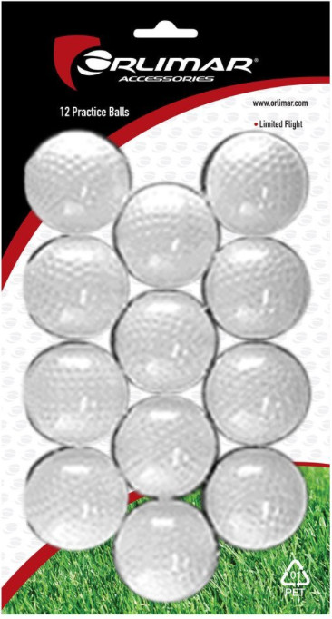 ORLIMAR Practice Golf Balls, Limited Flight Plastic Golf Balls White Solid