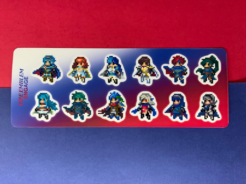 Fire Emblem Engage Pixelated Emblems Handmade Sticker Sheets Set of 2