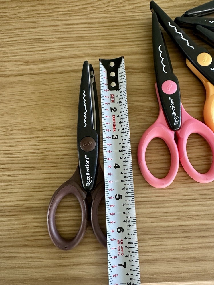 Recollections Scalloping Scrapbooking Scissors Set Metal Blade 4" Blade