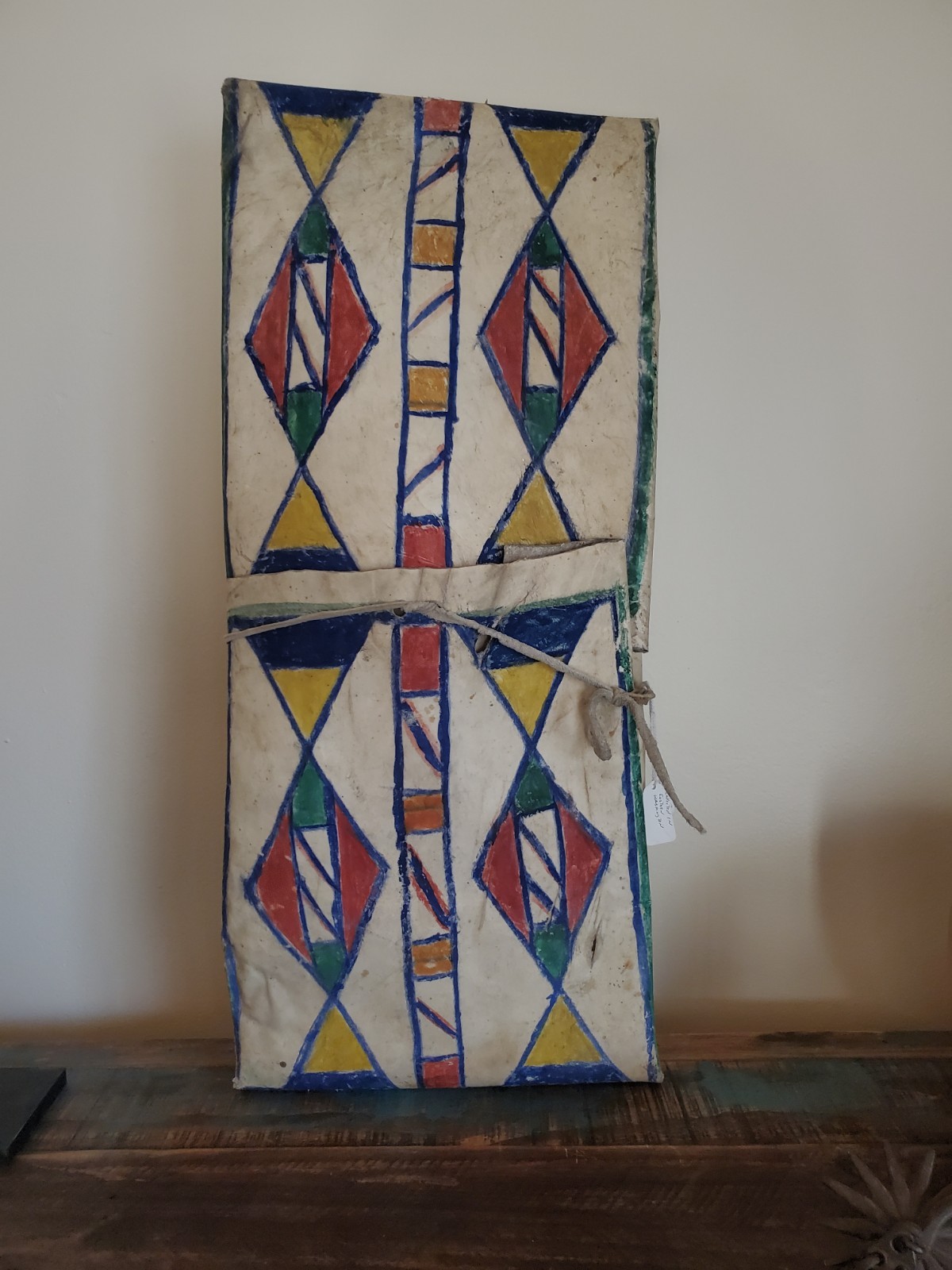 Antique OLD Native American Indian parfleche envelope Nez Perce 19th c.