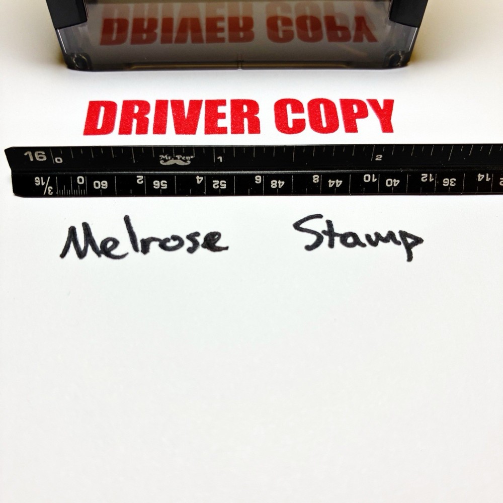 Driver Copy Rubber Stamp Red Ink Self Inking Ideal 4913