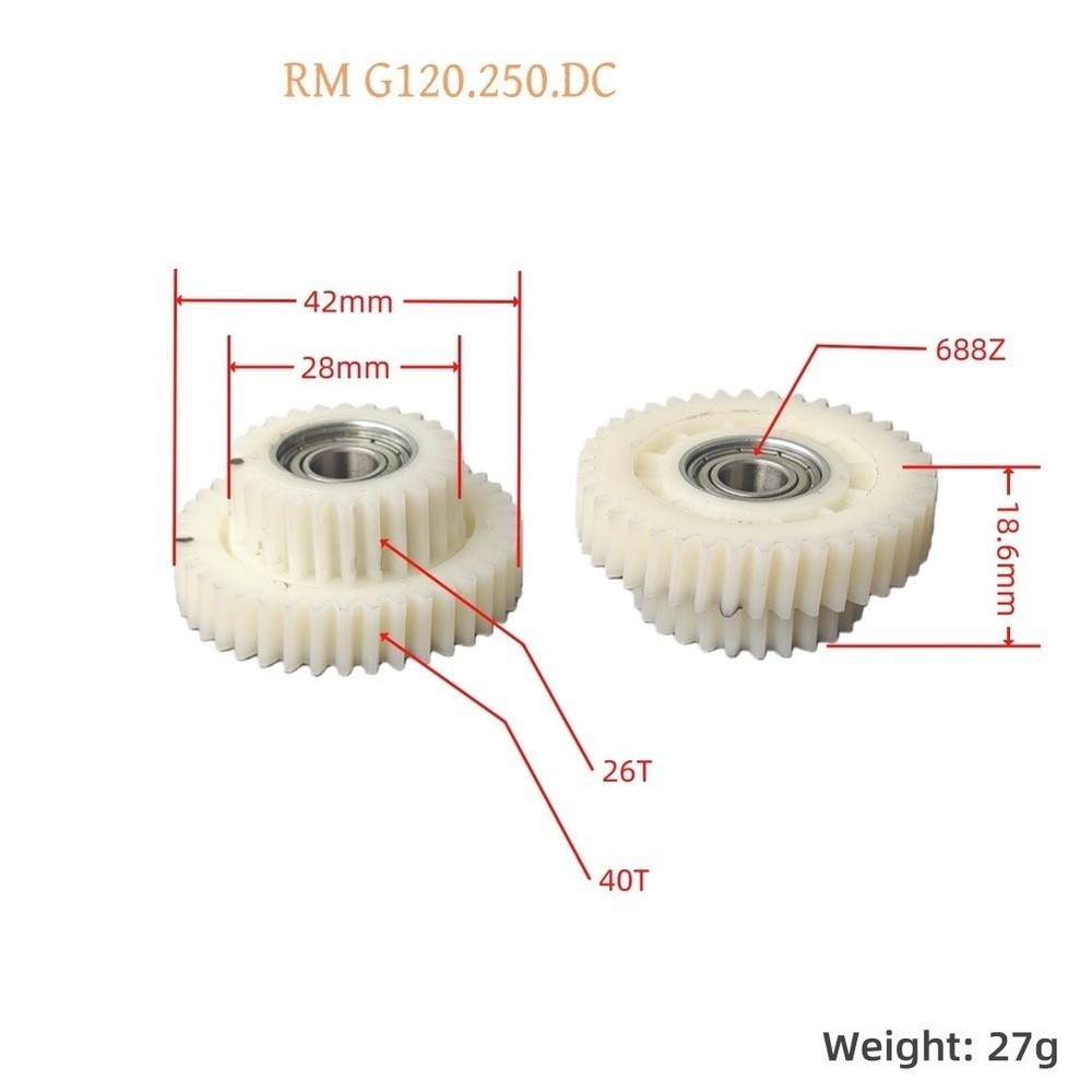 Nylon Gear Replacement Cog Precision Gear Design Lightweight Construction