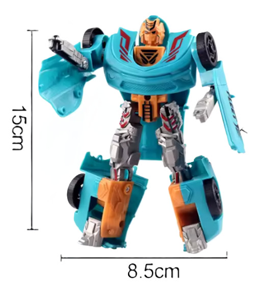 Robot Warriors 2 Pack Teal Robot/Red Car Transforming Robot