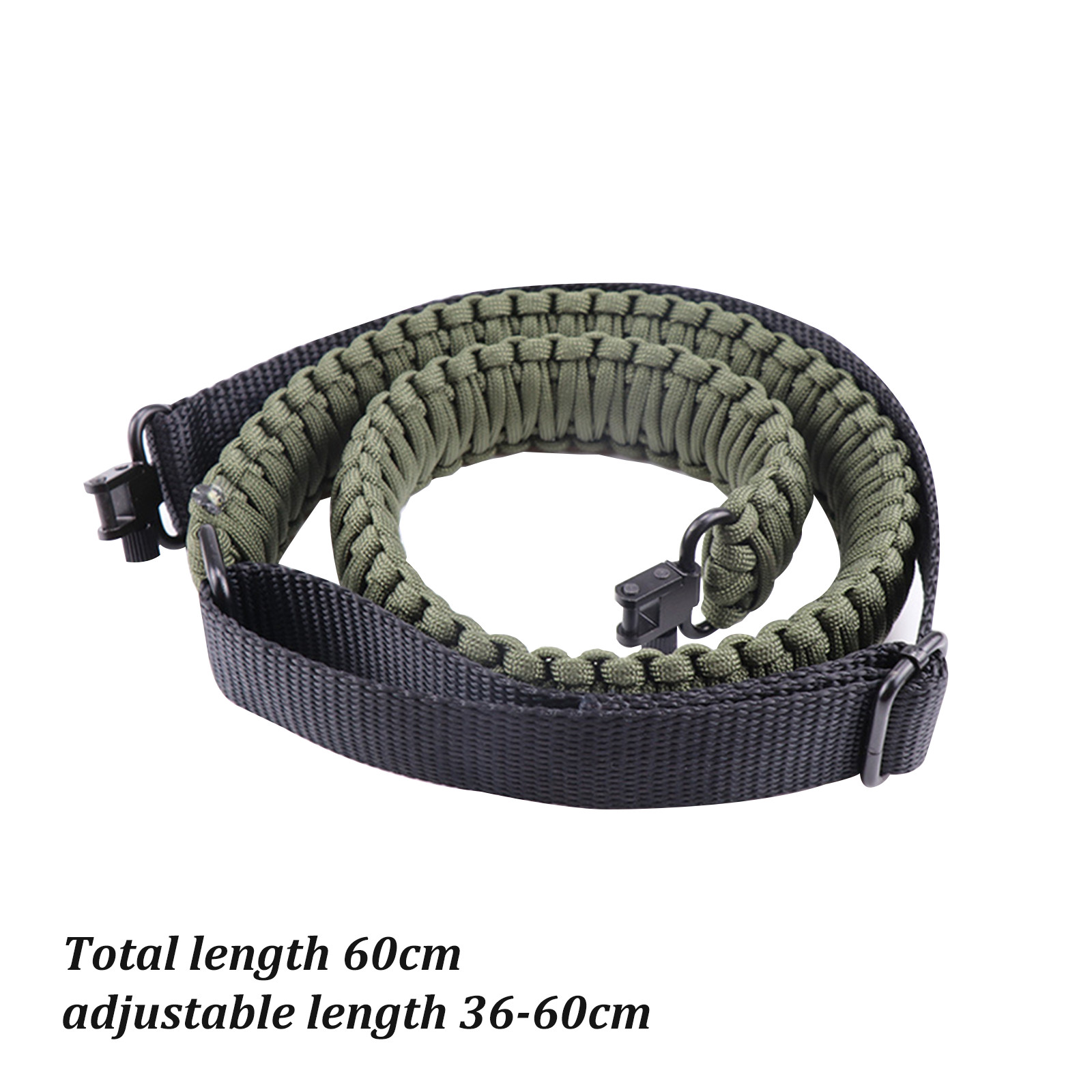 Tactical 2 Point 550 Paracord Rifle Gun Sling Shotgun Crossbow Strap w/ Swivels