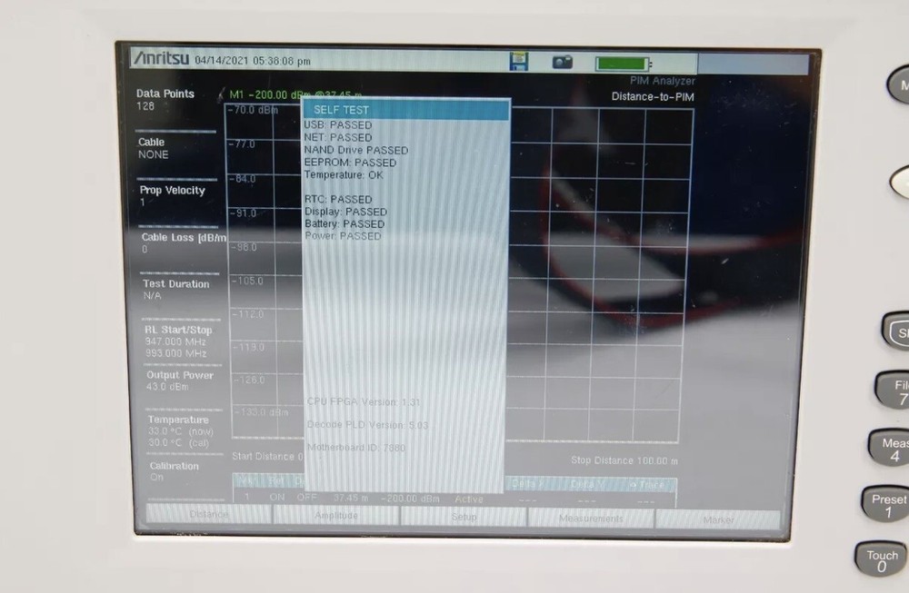Anritsu MW82119B PIM Master Passive Intermodulation Analyzer Opt 900 E-GSM 900