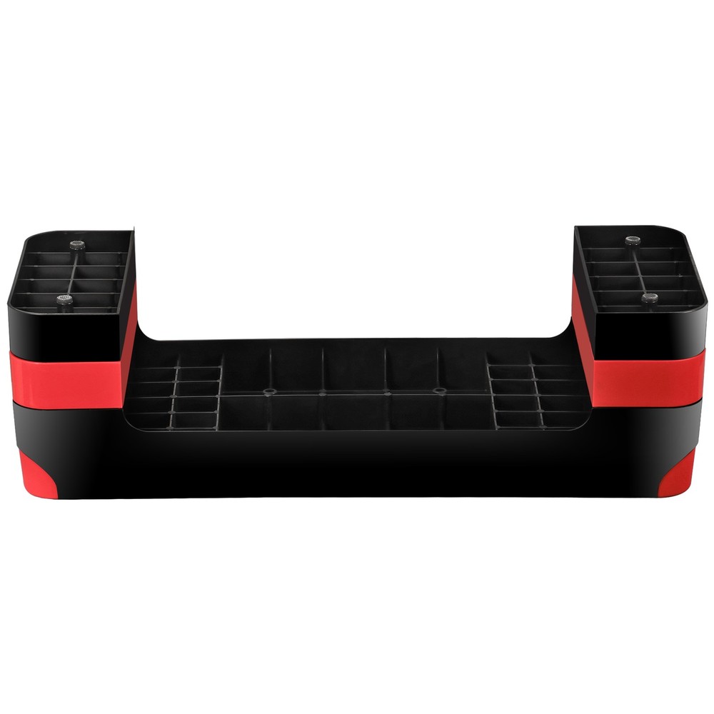 Aerobic Step Platform w/Adjustable 3-Level Risers Non-Slip Exercise Stepper Red