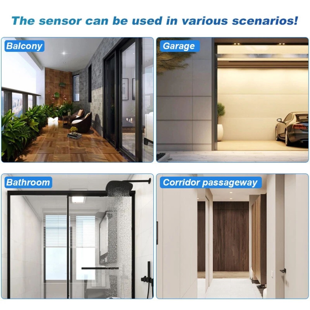 2pcs PIR Motion Sensor Switch For Ambient Light: 2LUX~2000LUX (Adjustable)
