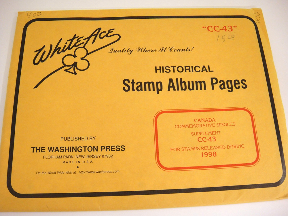 White Ace 1998 Canada Commemorative Singles Stamp Supplement CC-43