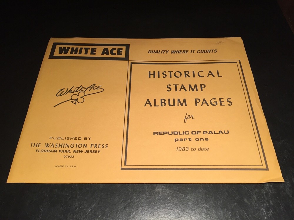 New White Ace Album Supplement Pages Republic Of Palau - Part 1 - 1983